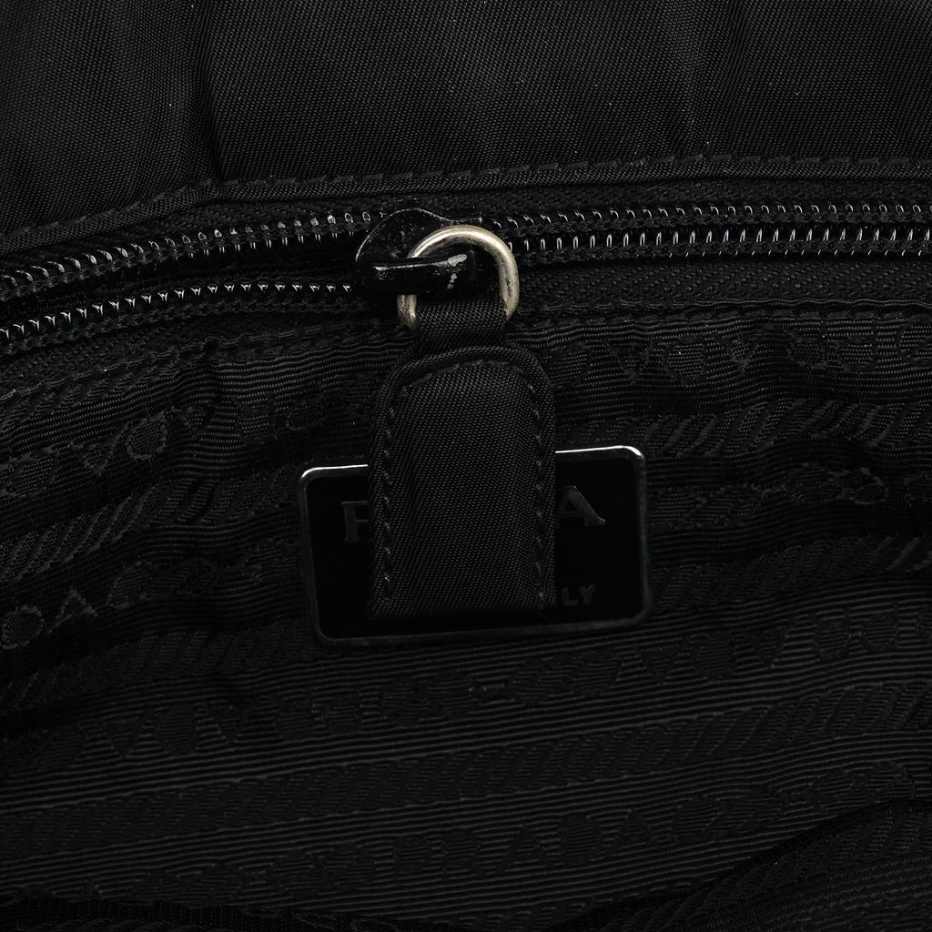 Black Tessuto Nylon Shoulder Bag