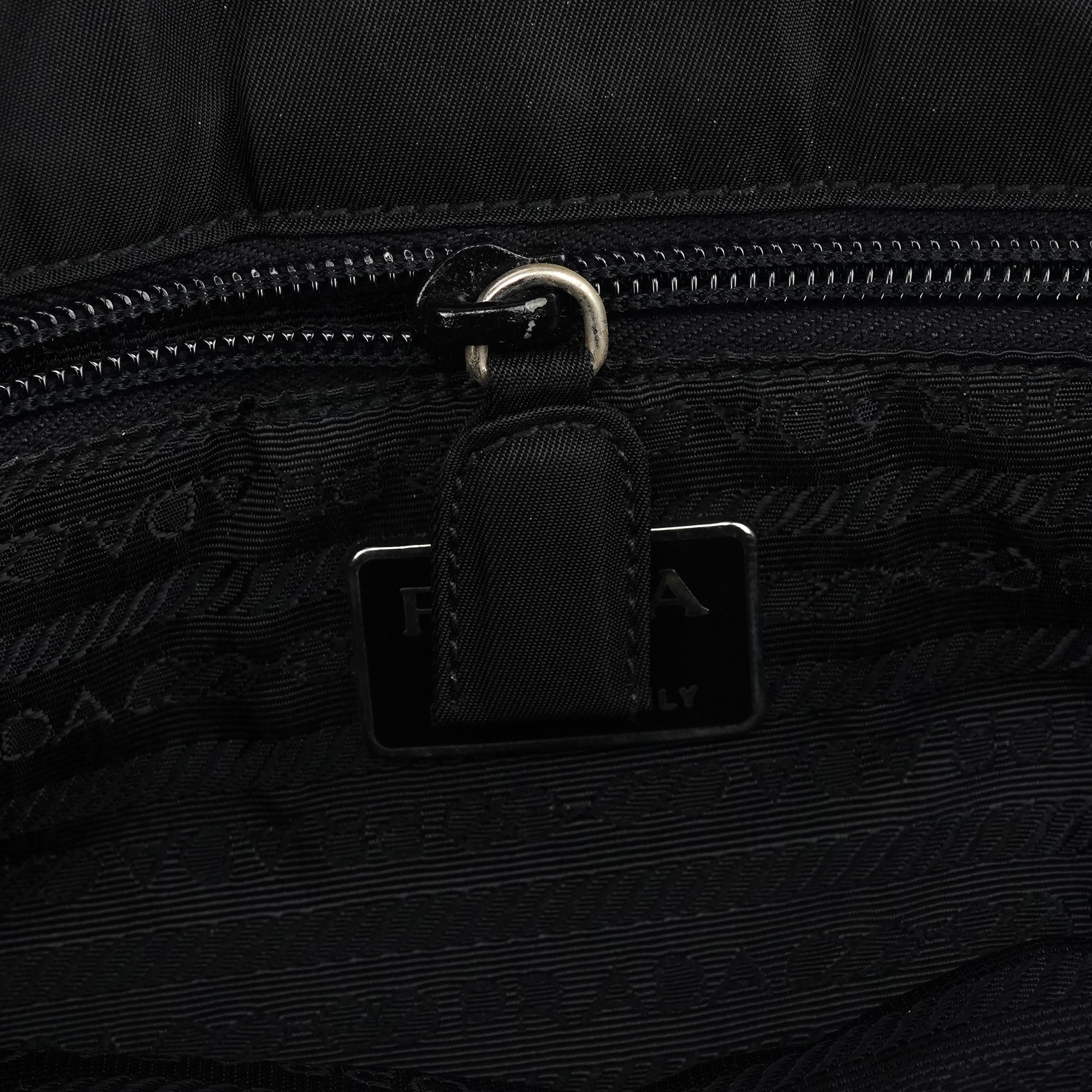 Black Tessuto Nylon Shoulder Bag