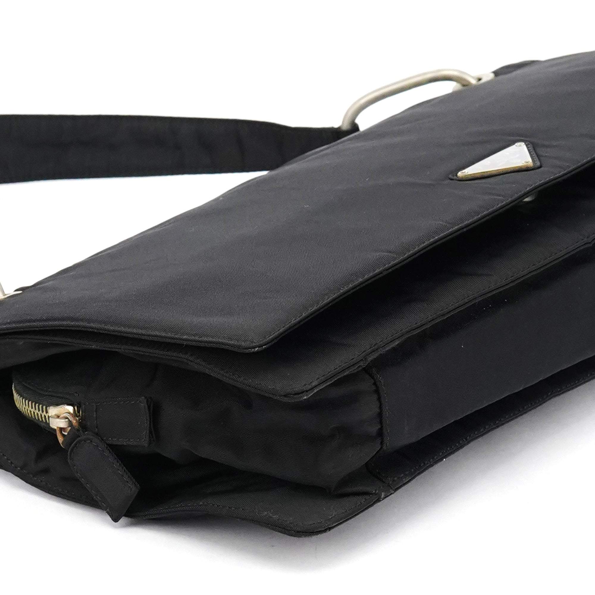 Black Tessuto Nylon Shoulder Bag