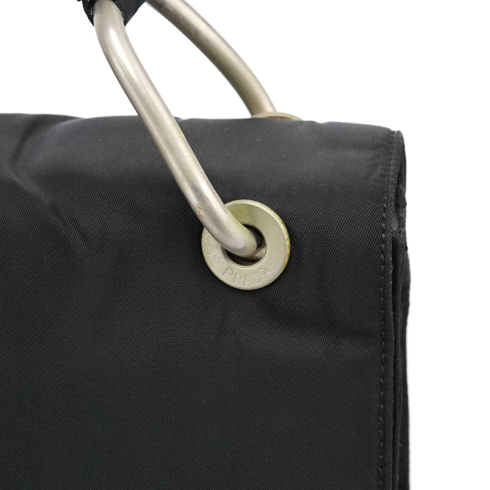 Black Tessuto Nylon Shoulder Bag