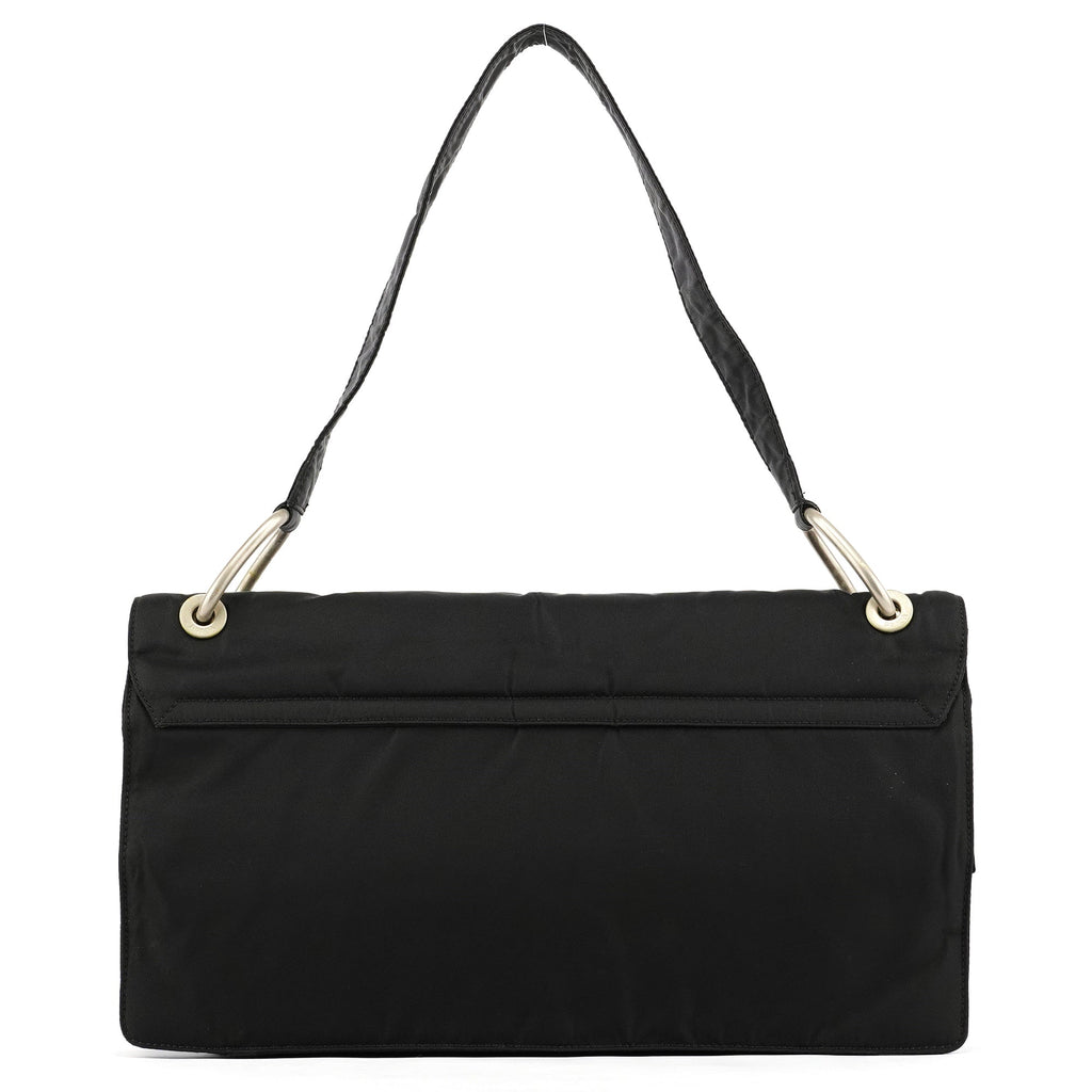 Black Tessuto Nylon Shoulder Bag