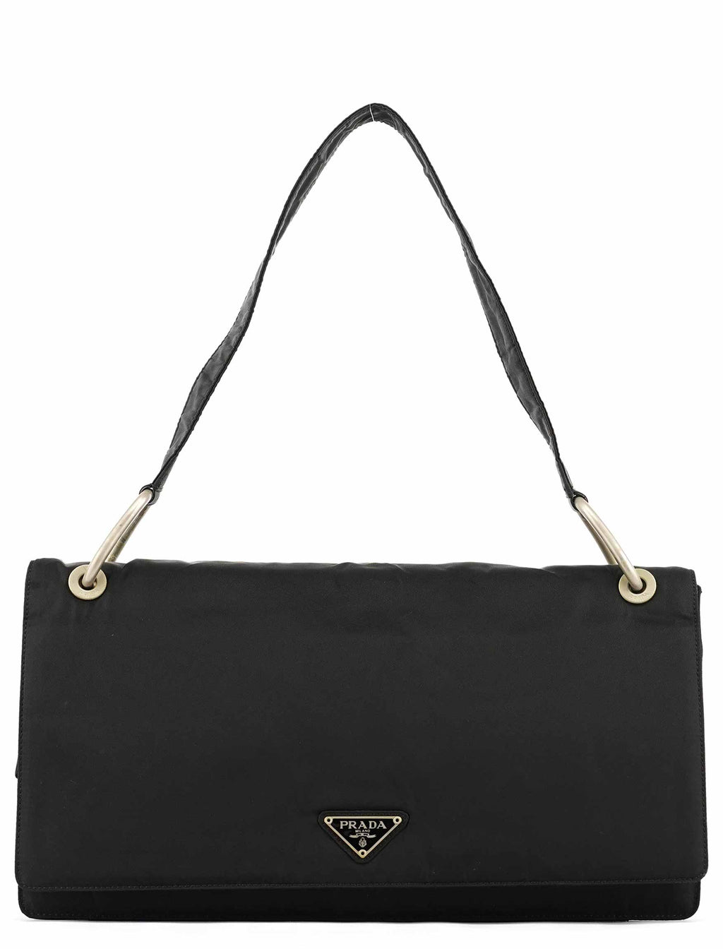 Black Tessuto Nylon Shoulder Bag
