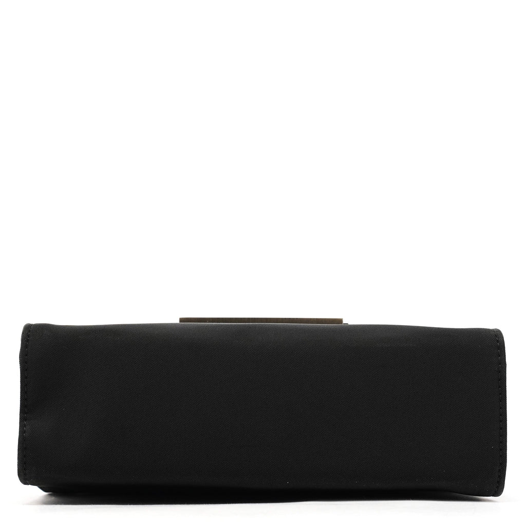 Black Tessuto Nylon Top Handle Bag