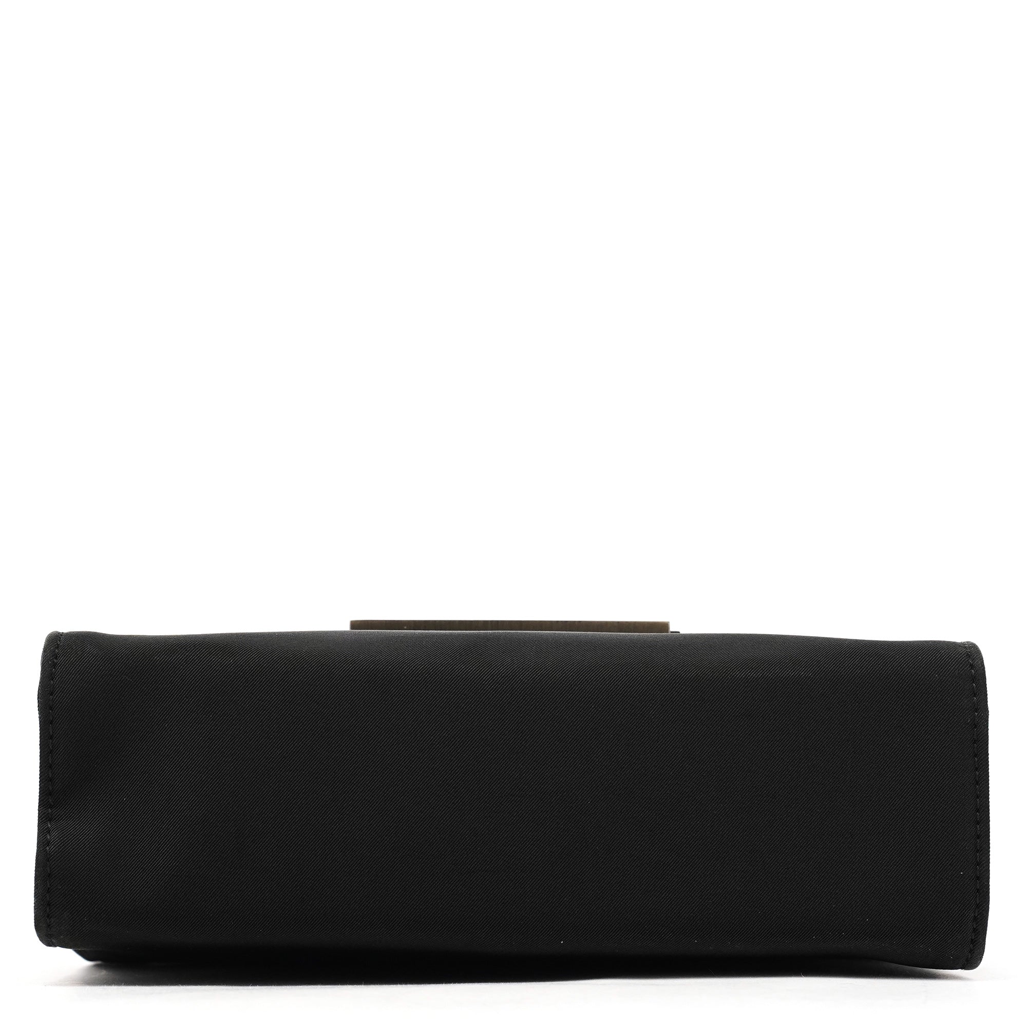 Black Tessuto Nylon Top Handle Bag