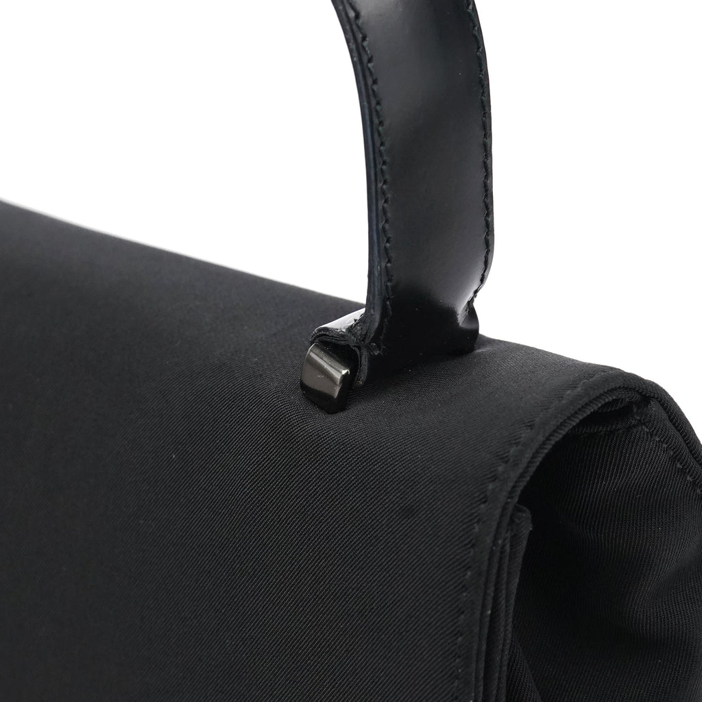 Black Tessuto Nylon Top Handle Bag