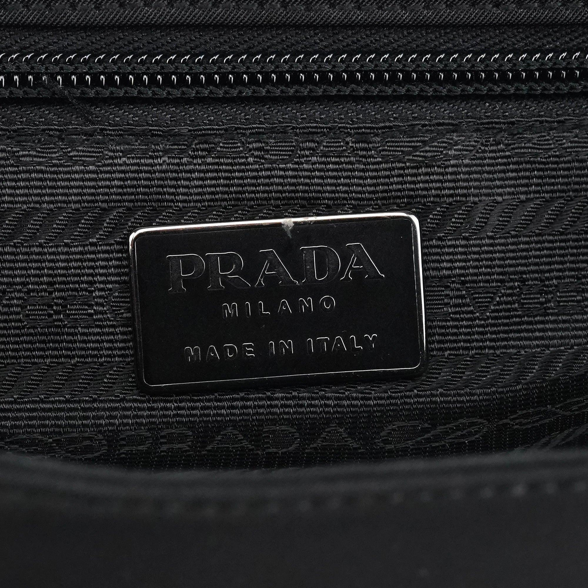Black Tessuto Nylon Top Handle Bag