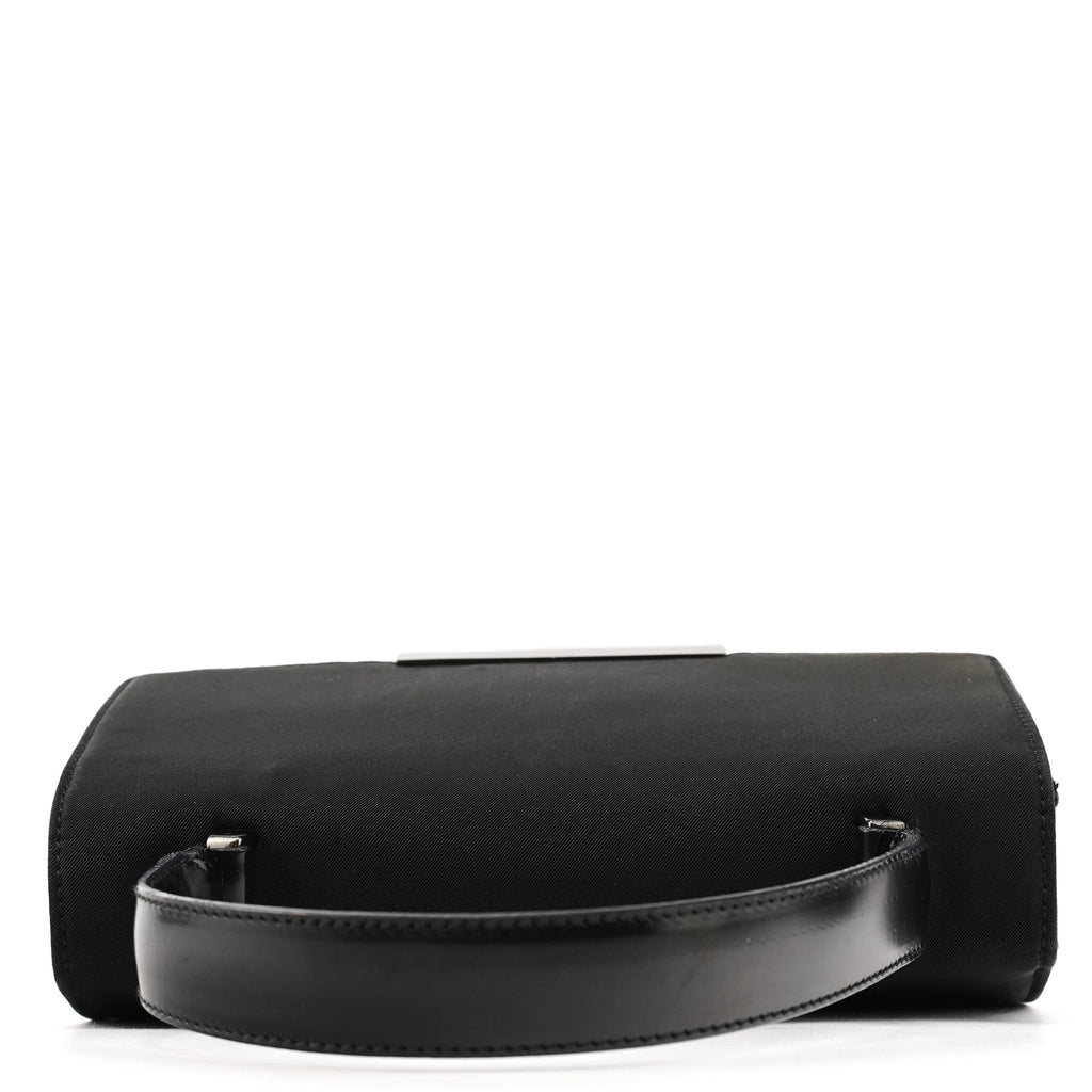 Black Tessuto Nylon Top Handle Bag