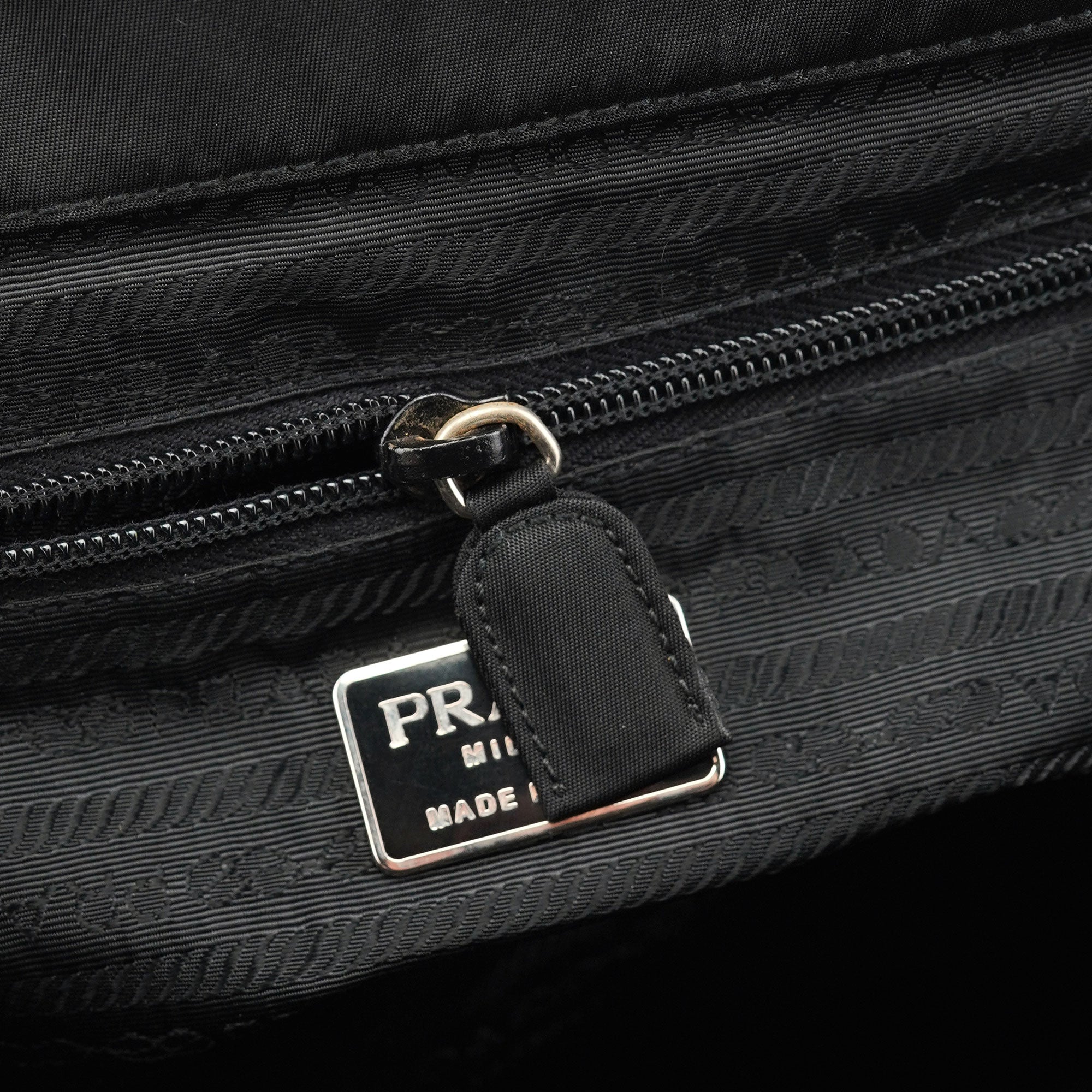 Black Tessuto Nylon Tote Bag