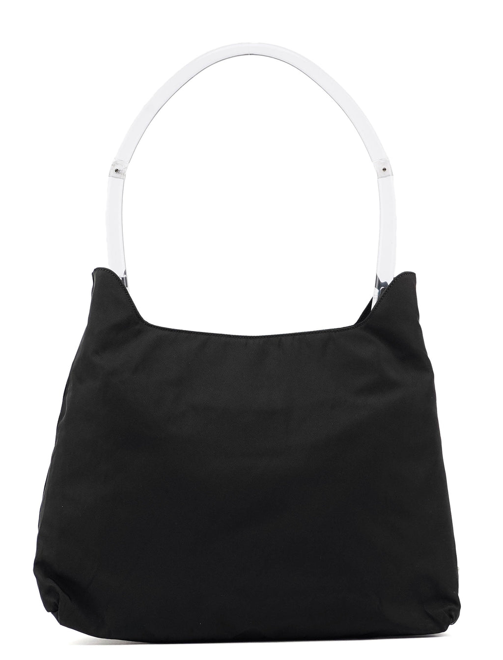 Black Tessuto Plastic Shoulder Bag