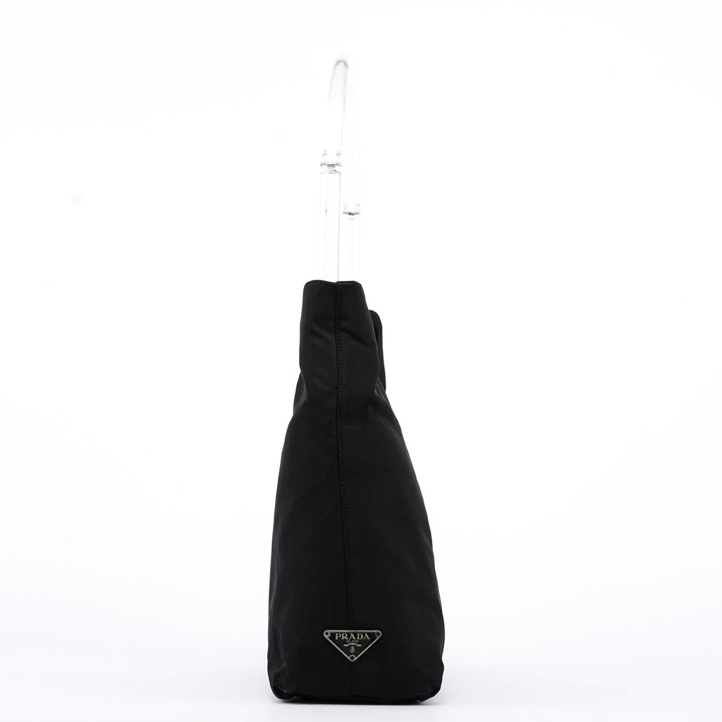 Black Tessuto Plastic Shoulder Bag