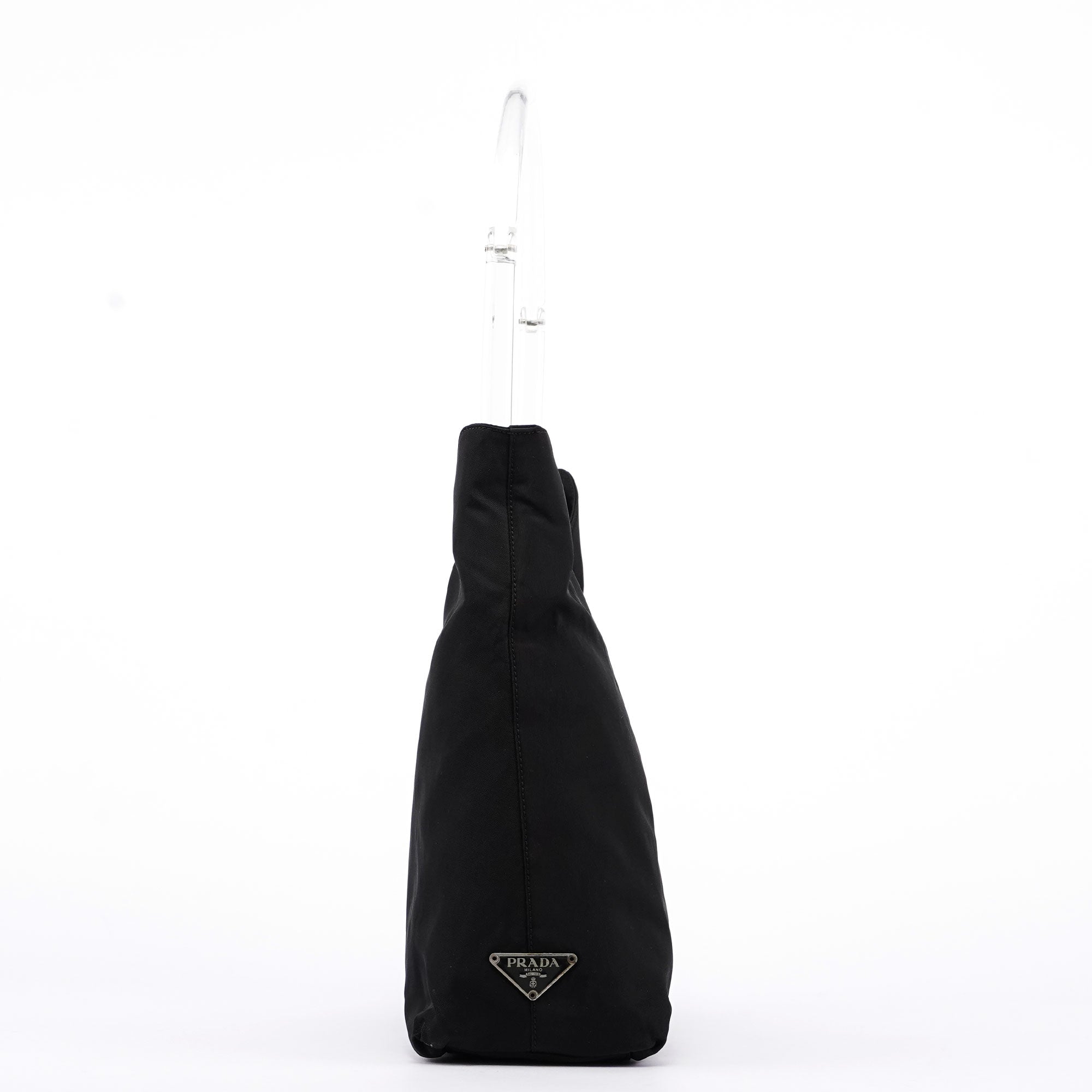 Black Tessuto Plastic Shoulder Bag