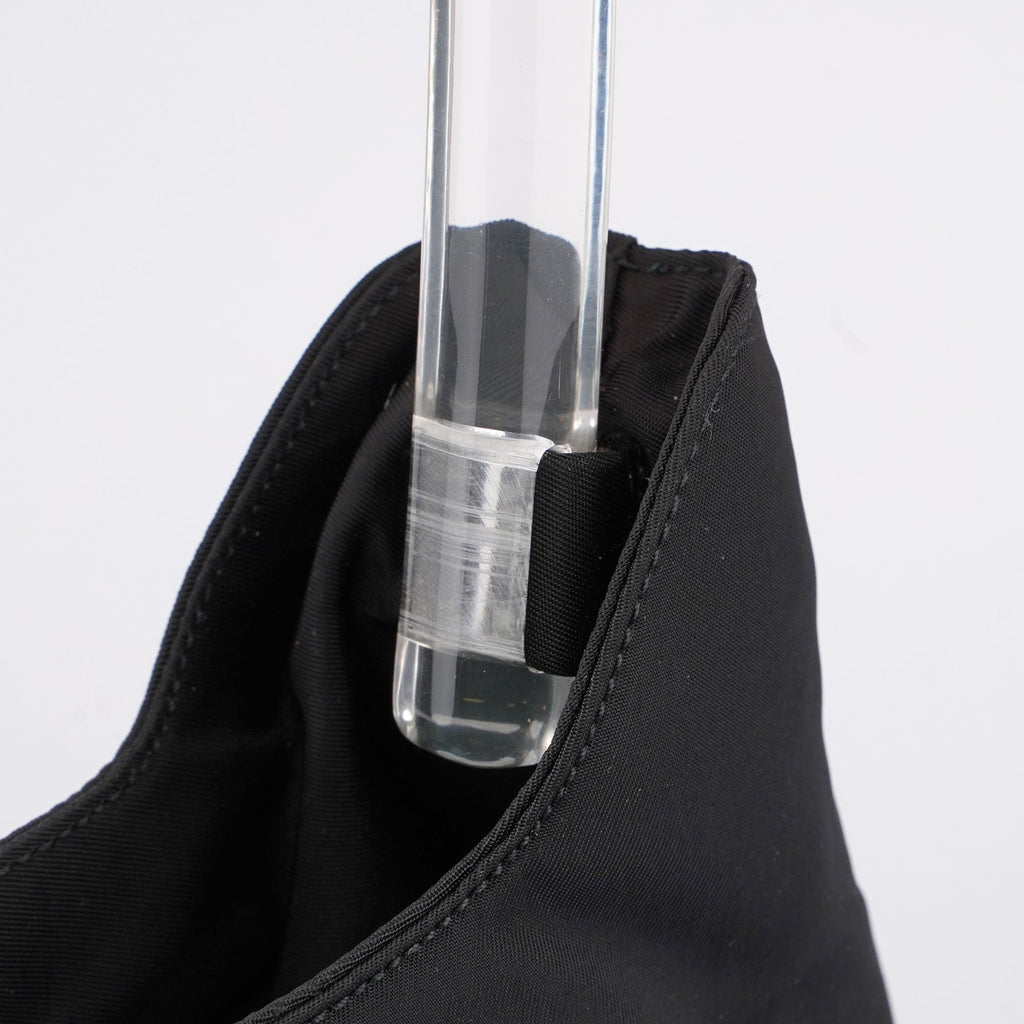 Black Tessuto Plastic Shoulder Bag