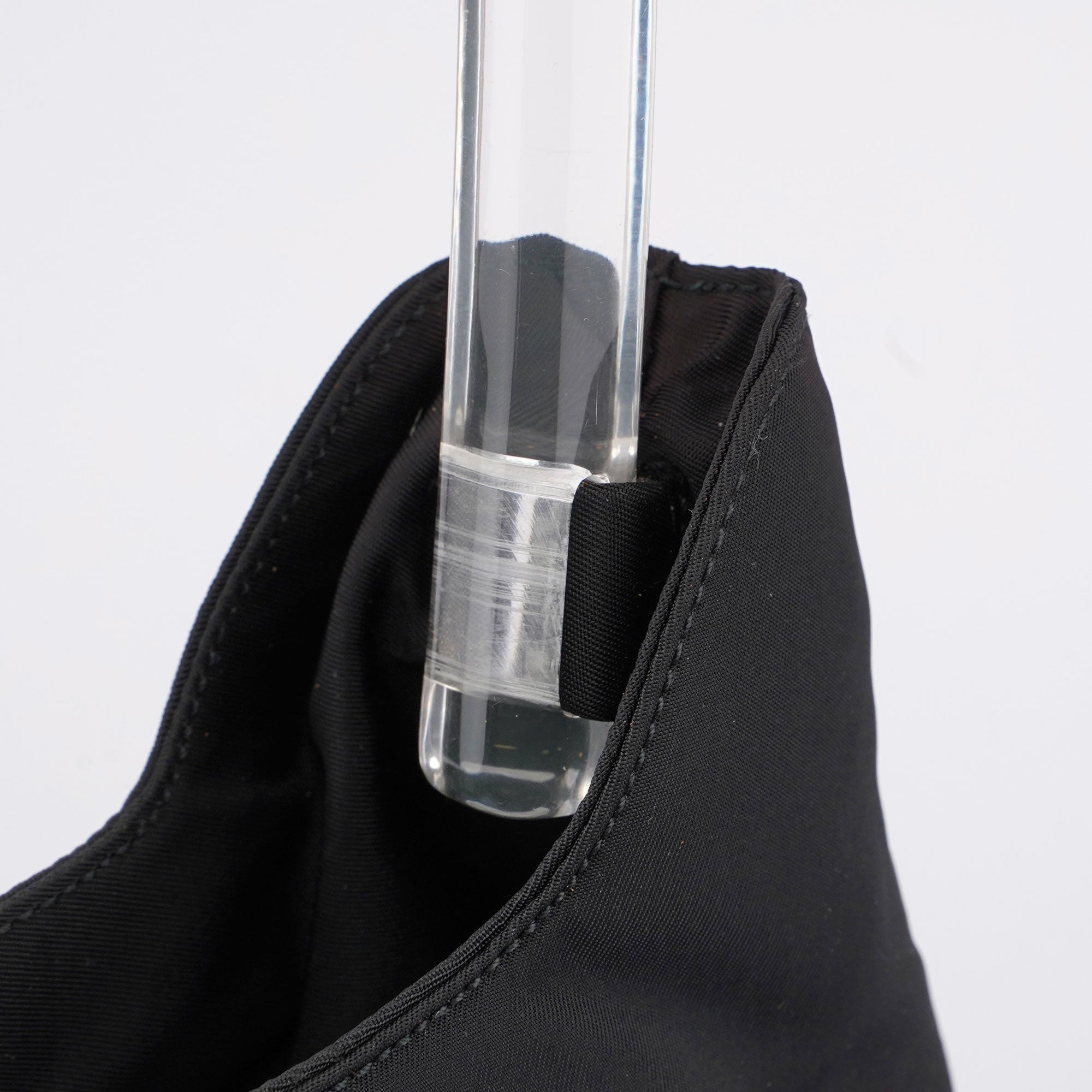 Black Tessuto Plastic Shoulder Bag