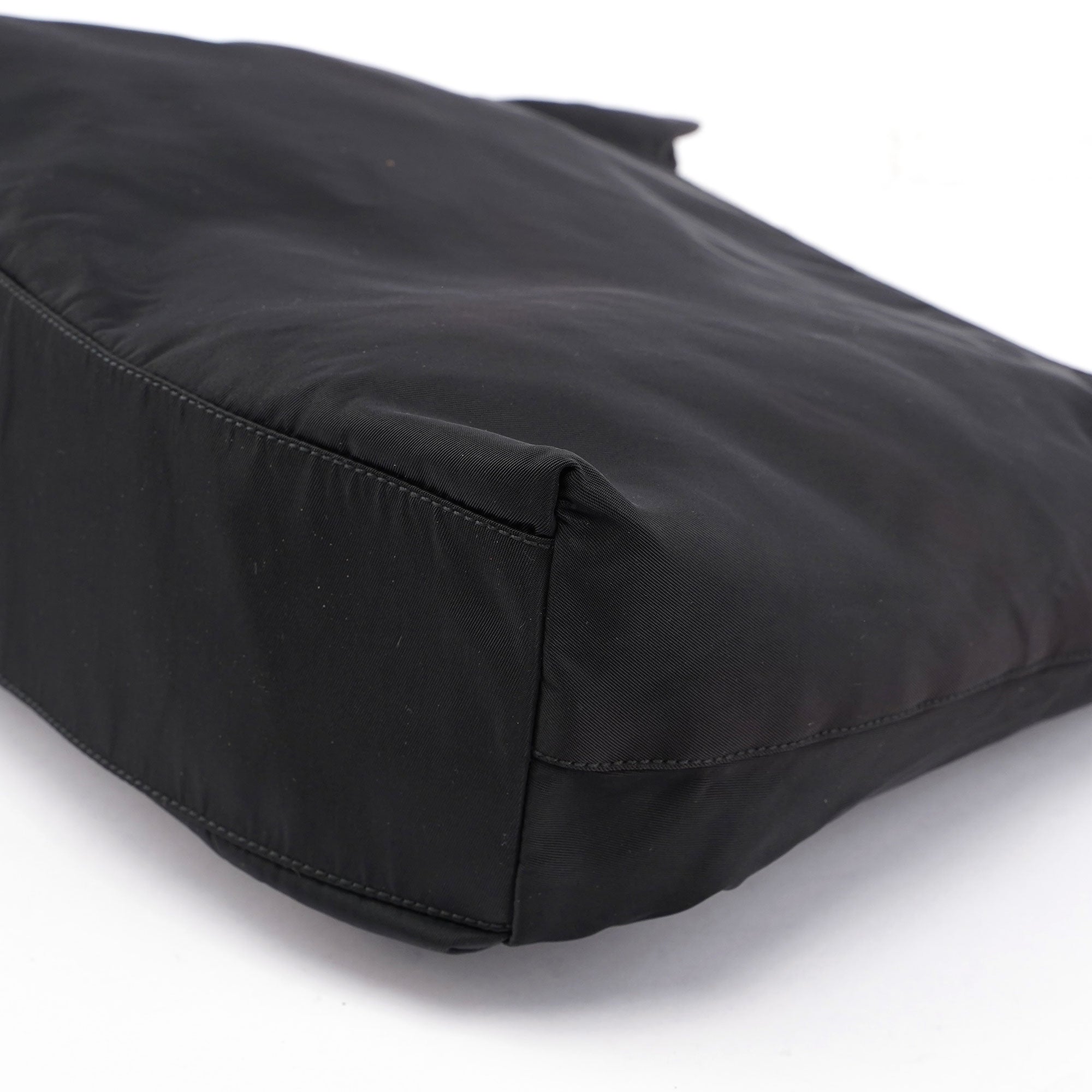 Black Tessuto Plastic Shoulder Bag