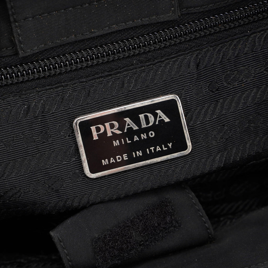 Black Tessuto Plastic Shoulder Bag