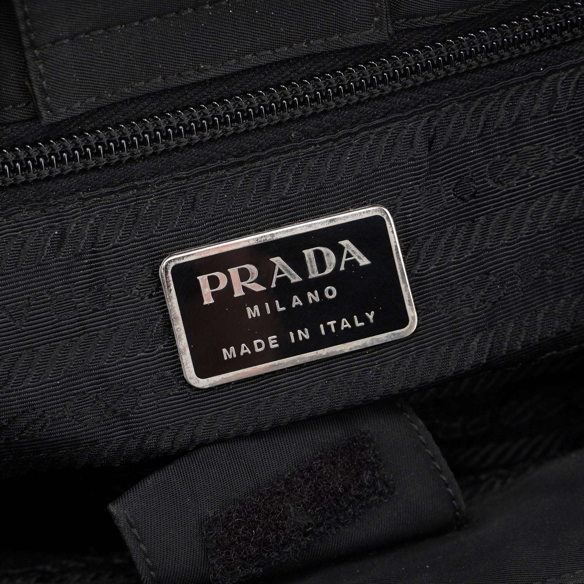 Black Tessuto Plastic Shoulder Bag