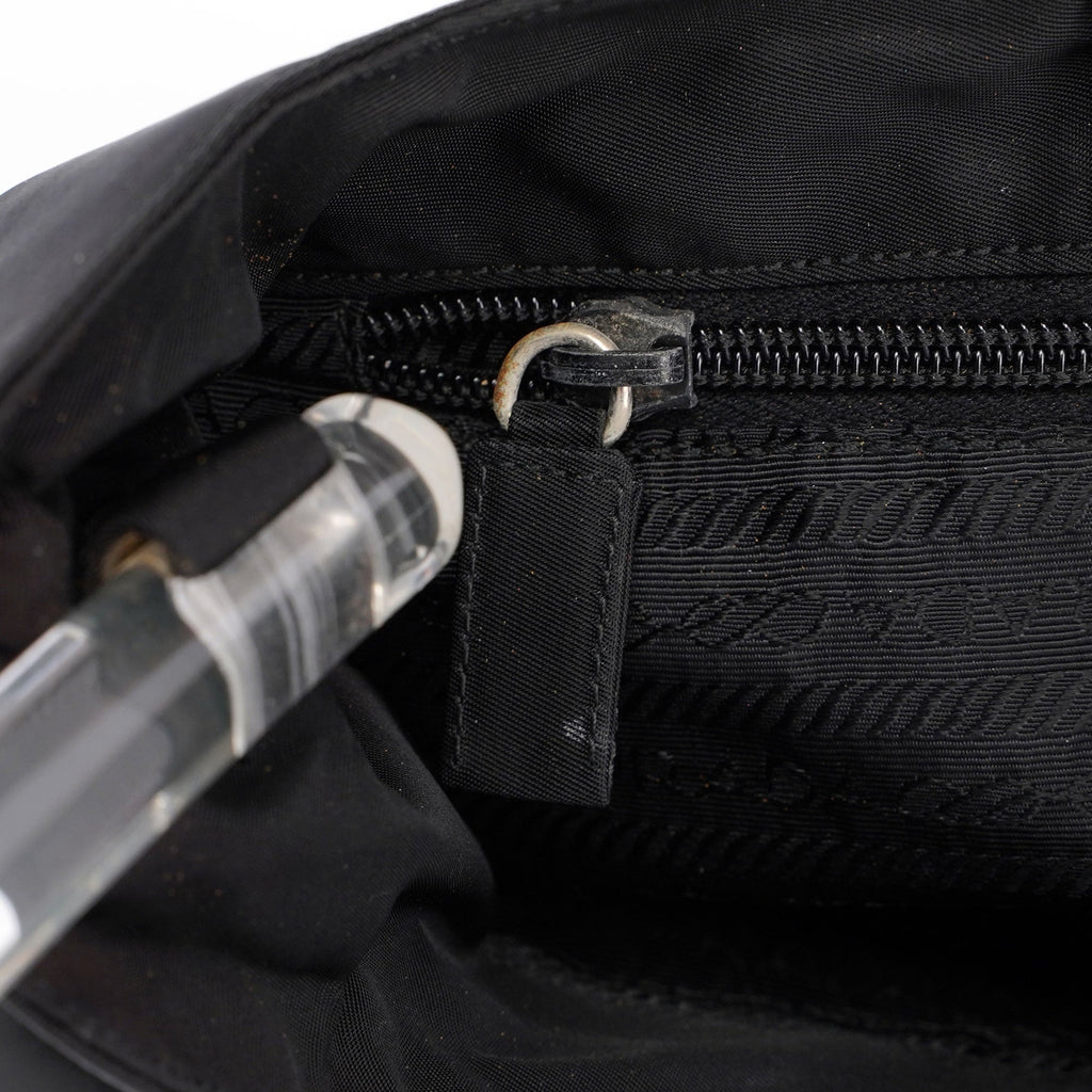 Black Tessuto Plastic Shoulder Bag