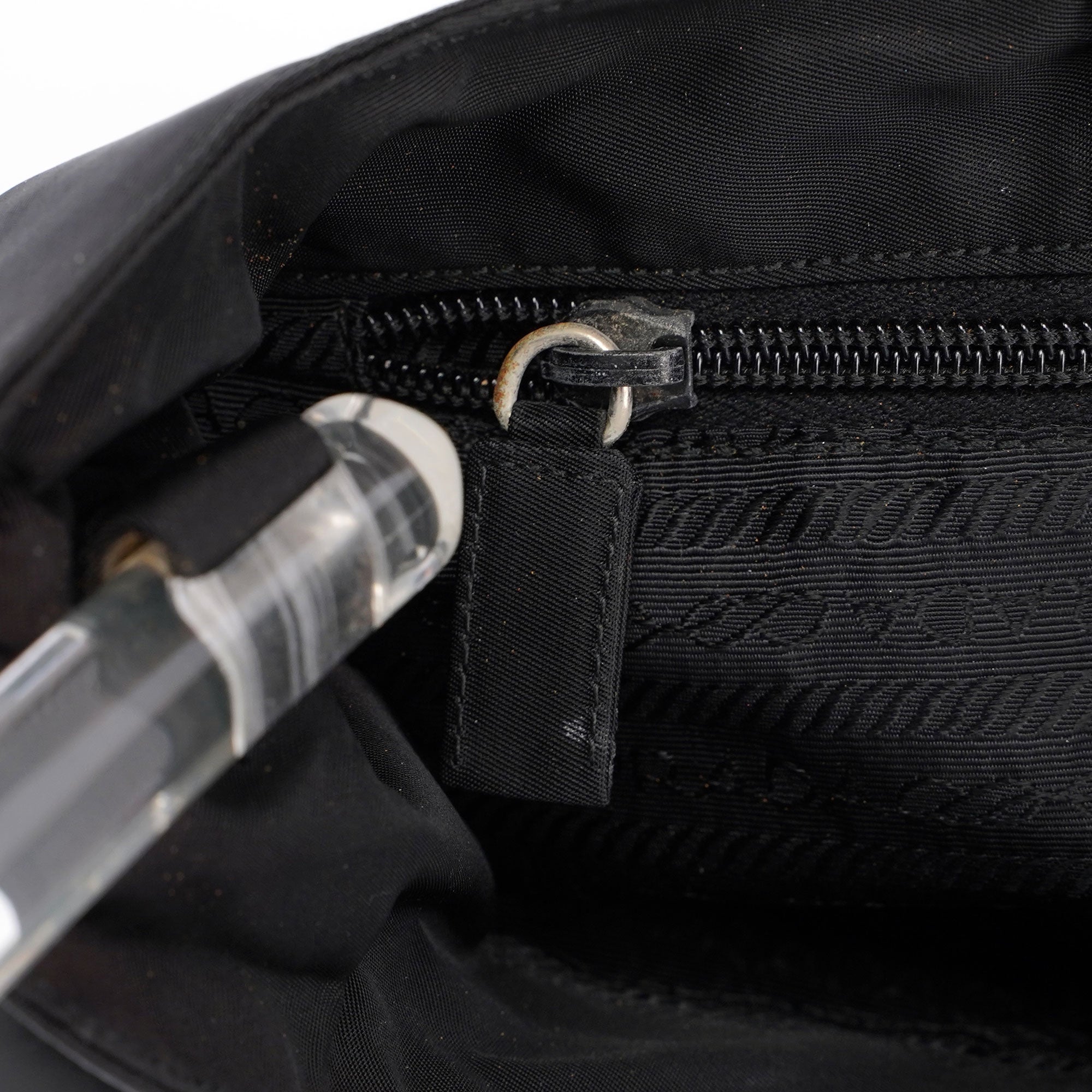 Black Tessuto Plastic Shoulder Bag