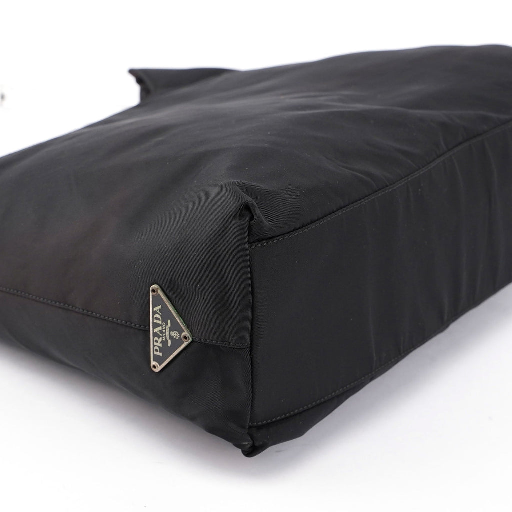 Black Tessuto Plastic Shoulder Bag