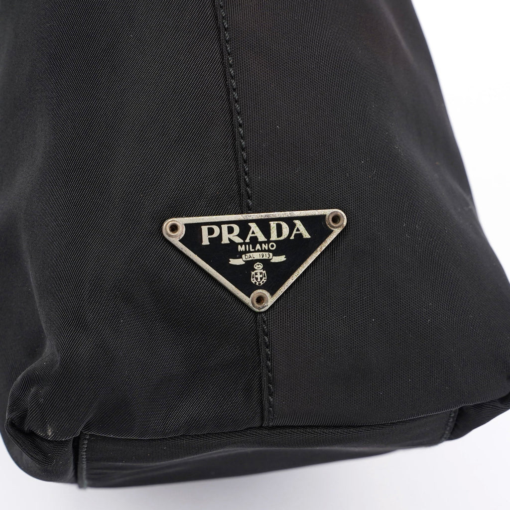 Black Tessuto Plastic Shoulder Bag