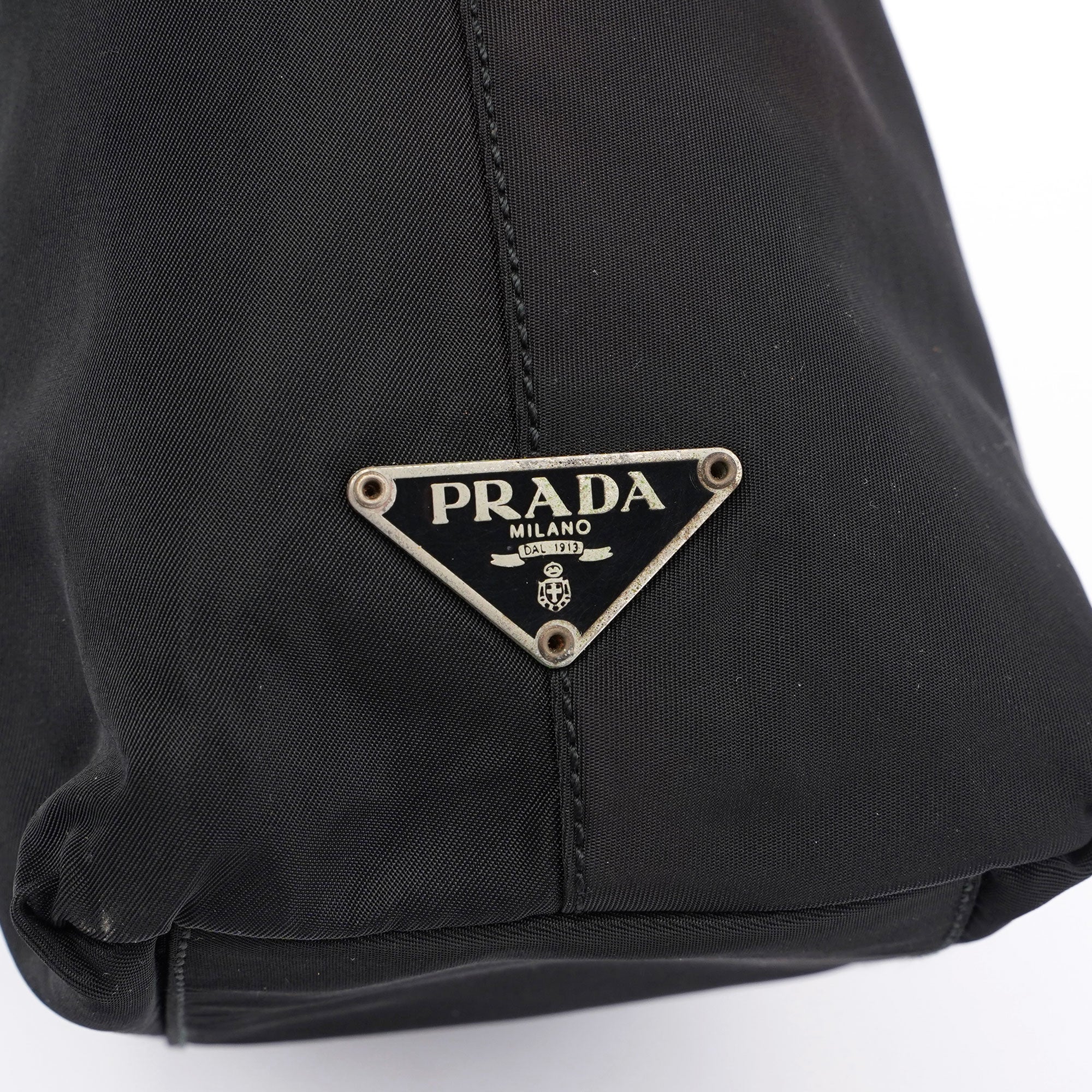 Black Tessuto Plastic Shoulder Bag