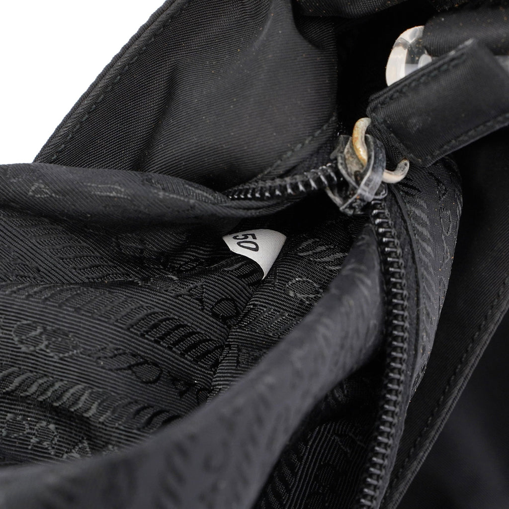 Black Tessuto Plastic Shoulder Bag