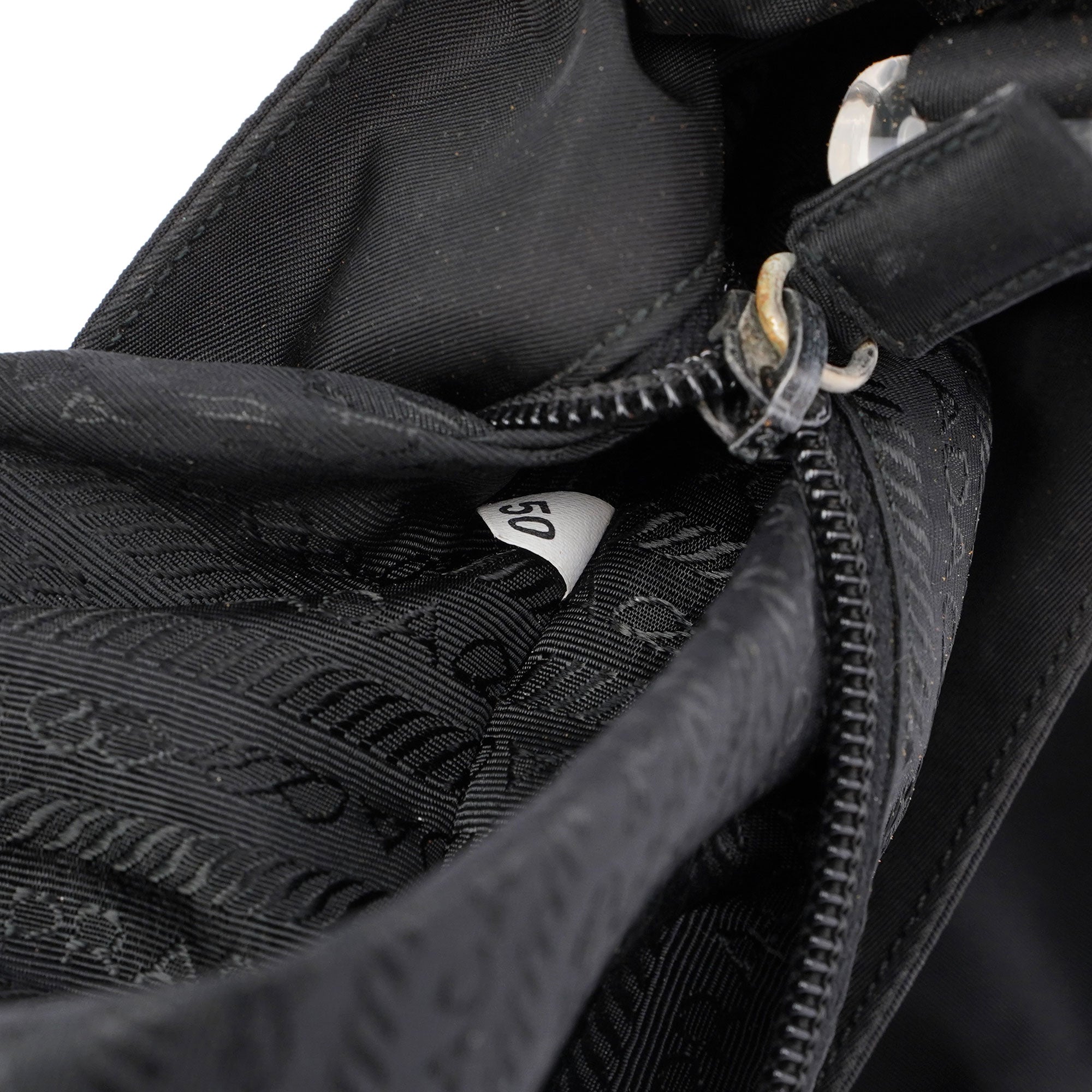 Black Tessuto Plastic Shoulder Bag