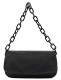 Black Tessuto Plastic Shoulder Bag