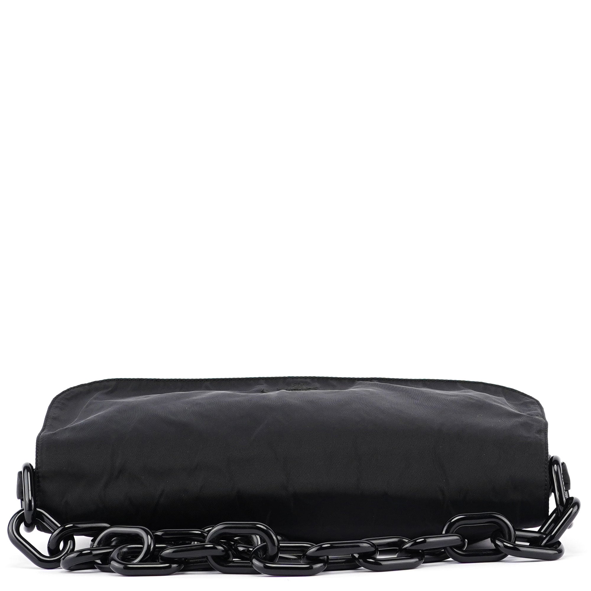 Black Tessuto Plastic Shoulder Bag
