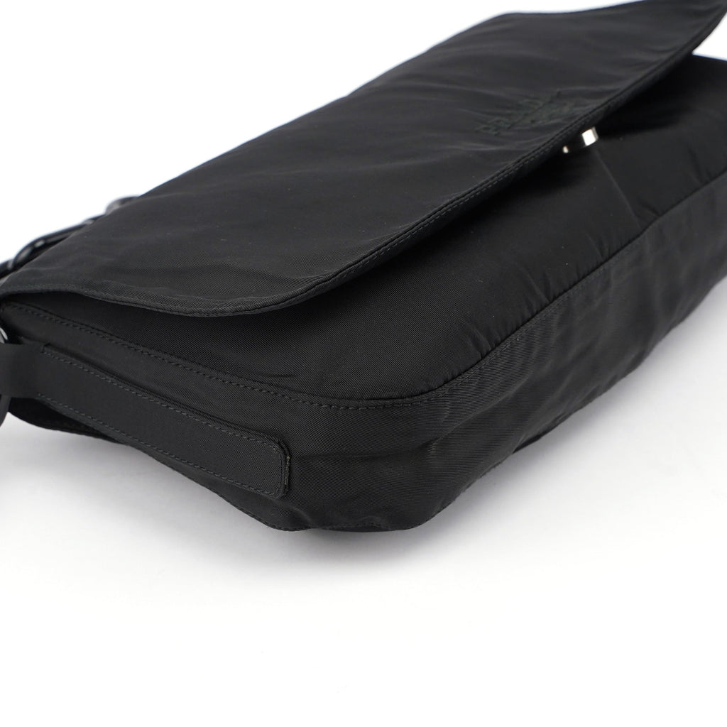 Black Tessuto Plastic Shoulder Bag