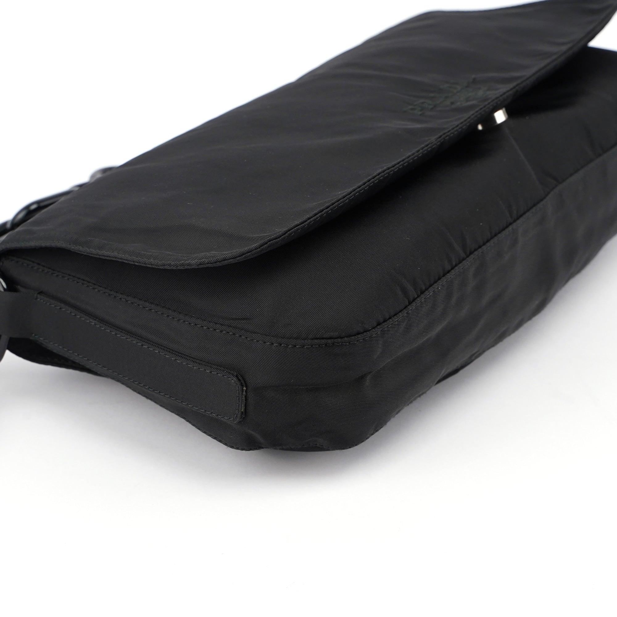 Black Tessuto Plastic Shoulder Bag