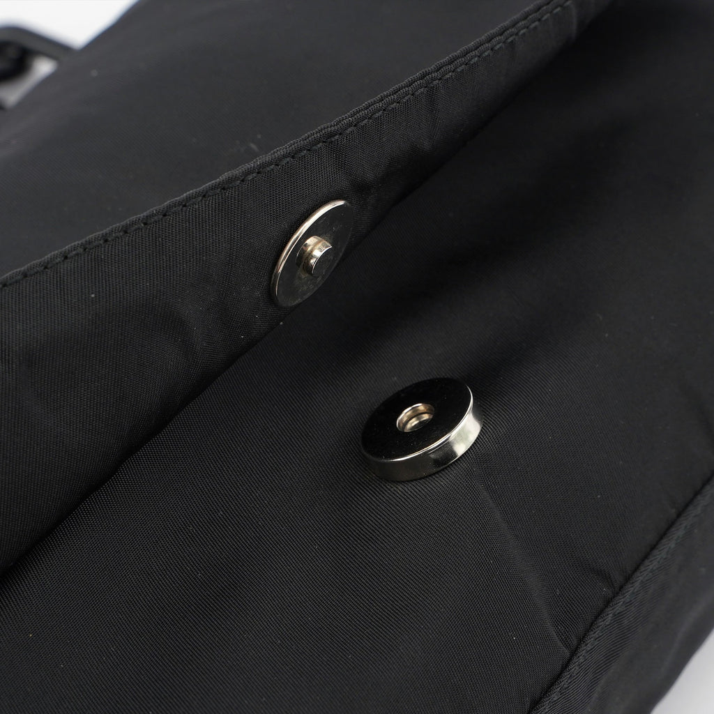 Black Tessuto Plastic Shoulder Bag
