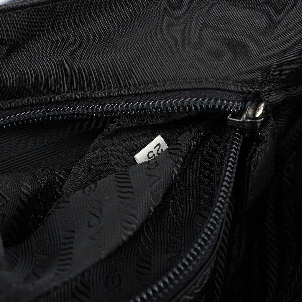 Black Tessuto Plastic Shoulder Bag