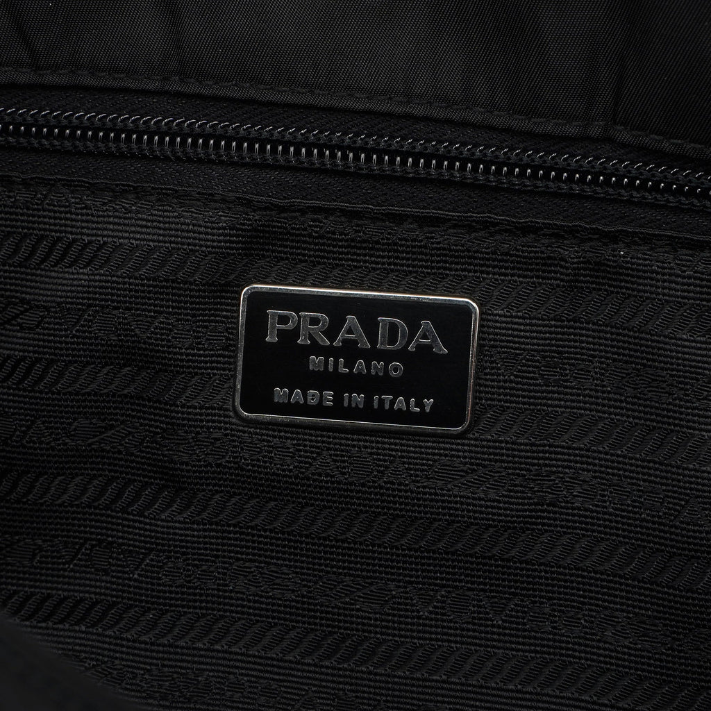 Black Tessuto Plastic Shoulder Bag
