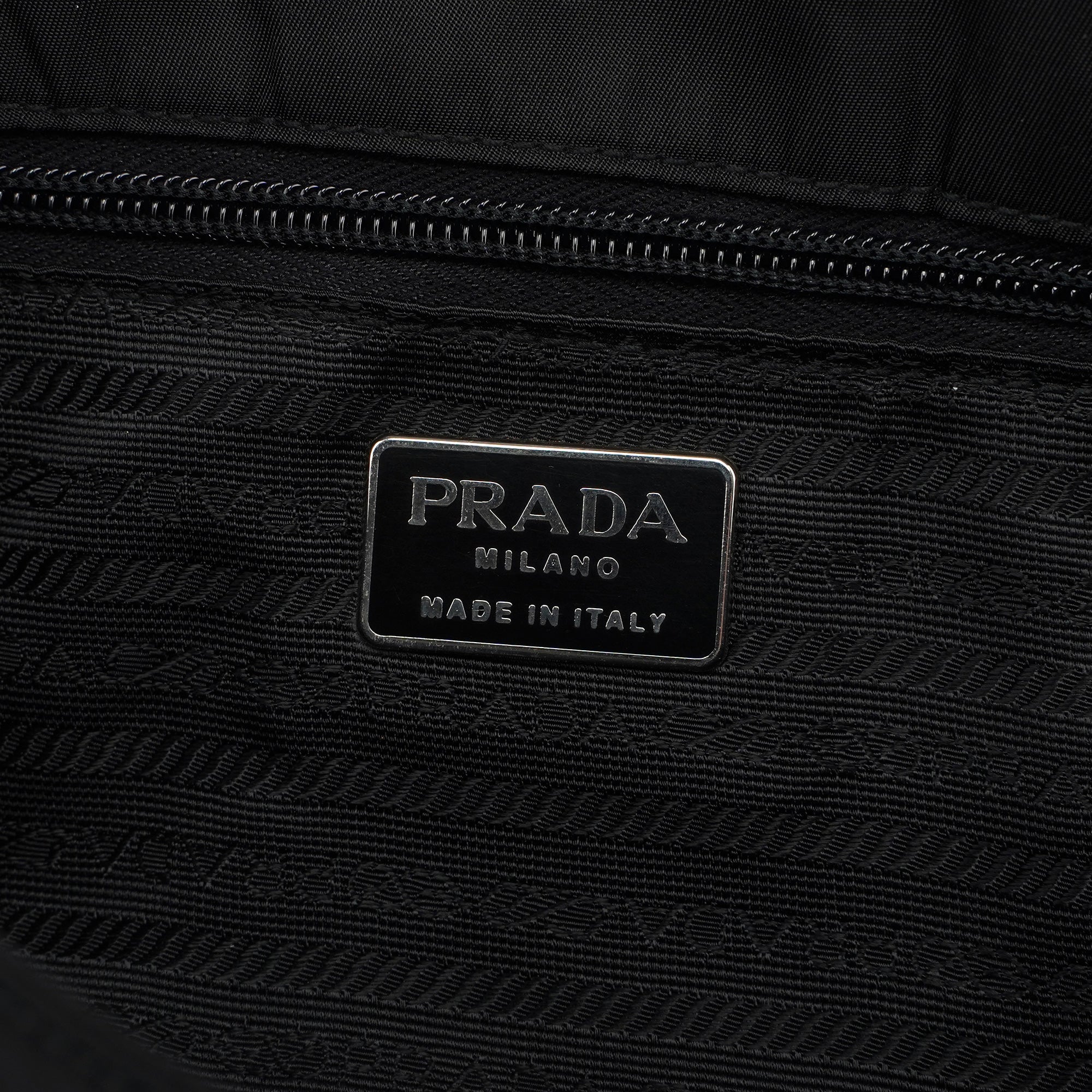 Black Tessuto Plastic Shoulder Bag
