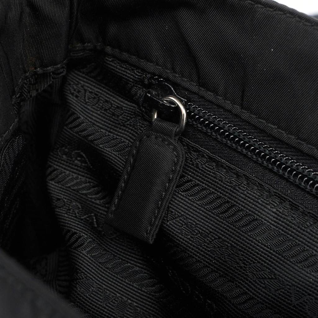 Black Tessuto Plastic Shoulder Bag