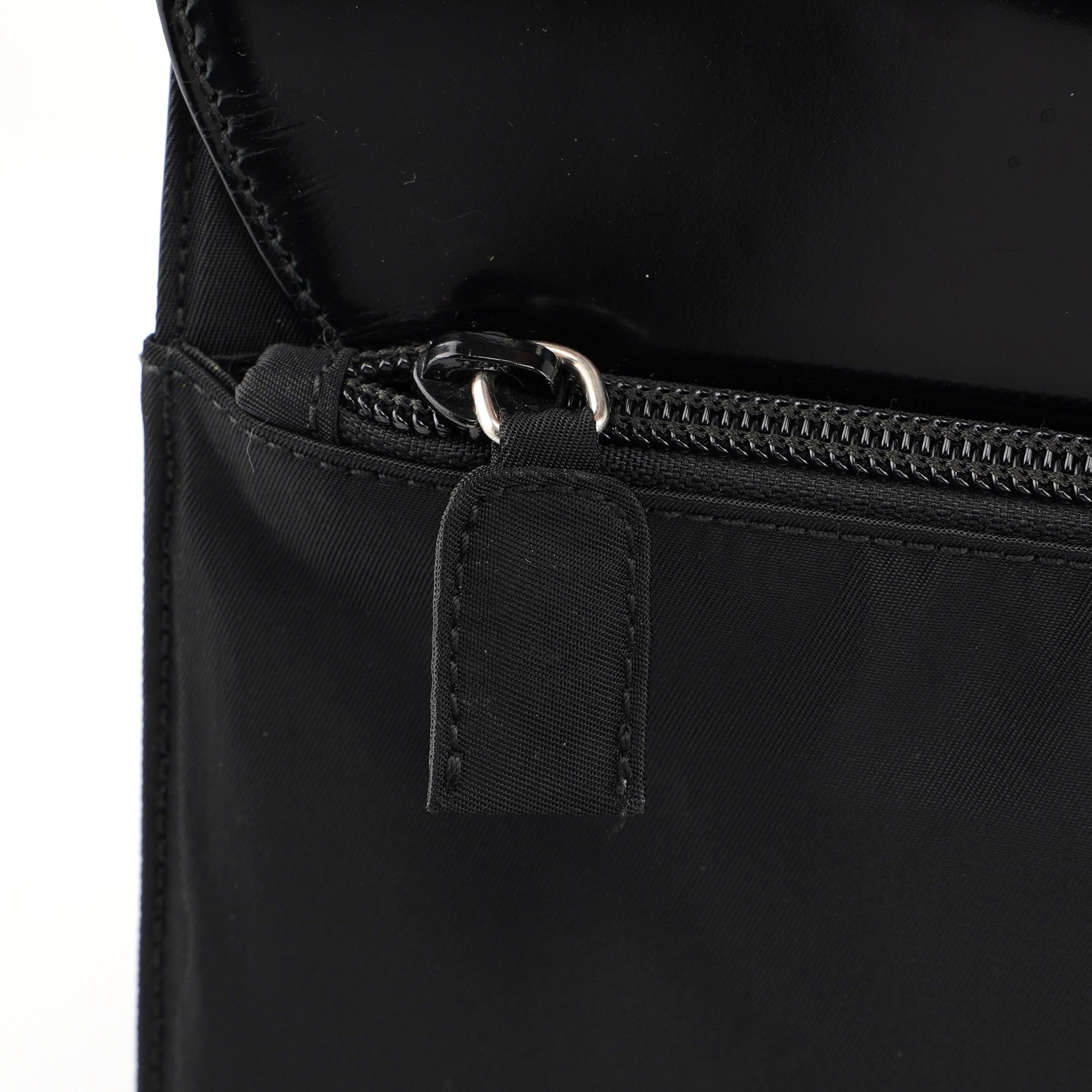 Black Tessuto Spazzolato Buckle Shoulder Bag