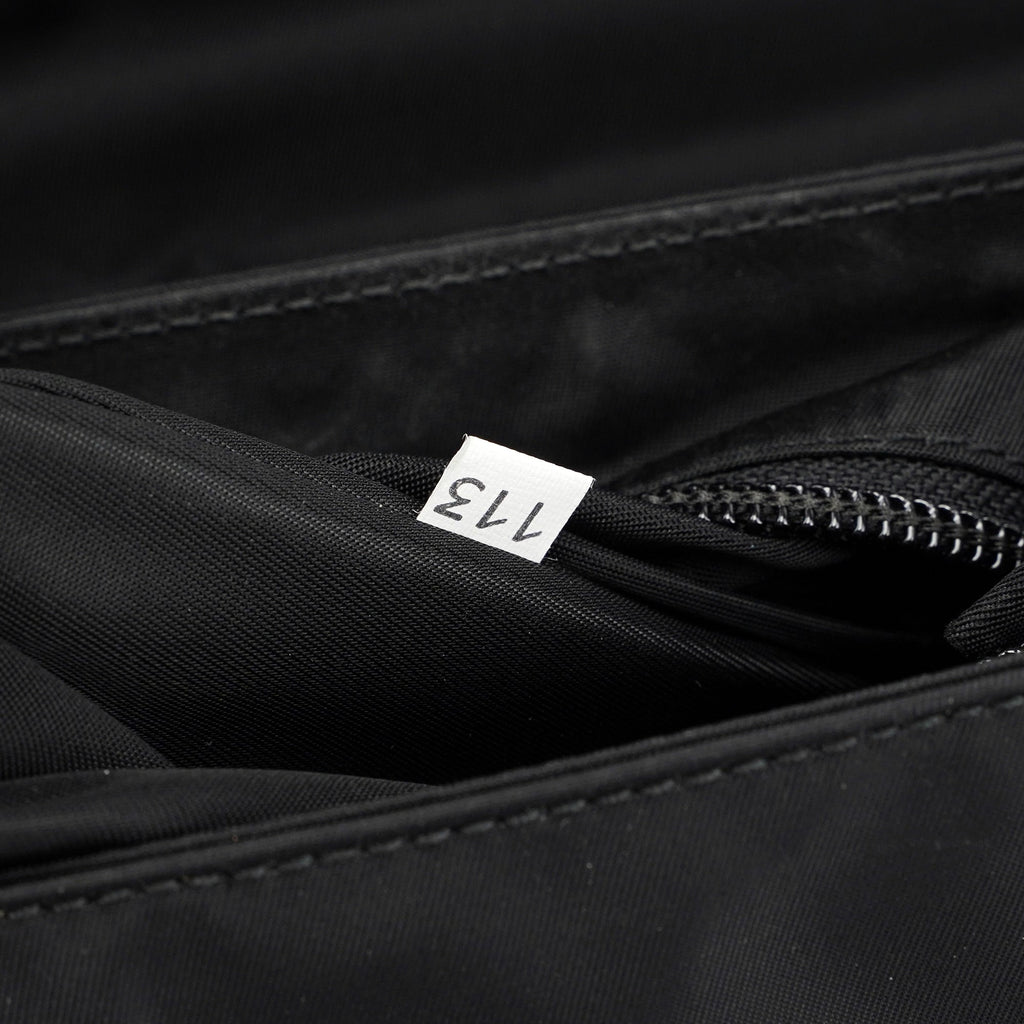 Black Tessuto Spazzolato Buckle Shoulder Bag