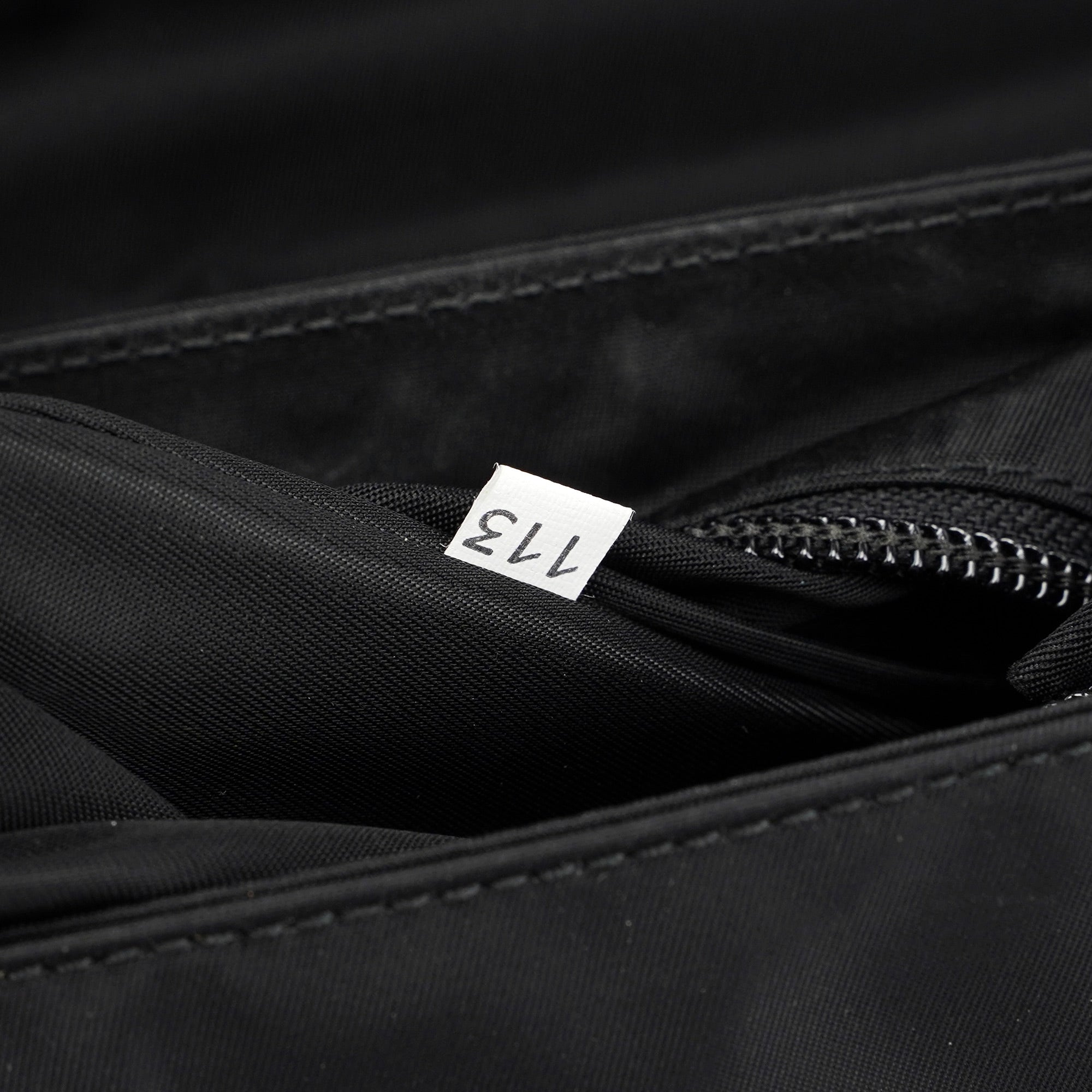 Black Tessuto Spazzolato Buckle Shoulder Bag