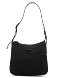 Black Tessuto Spazzolato Hobo Shoulder Bag