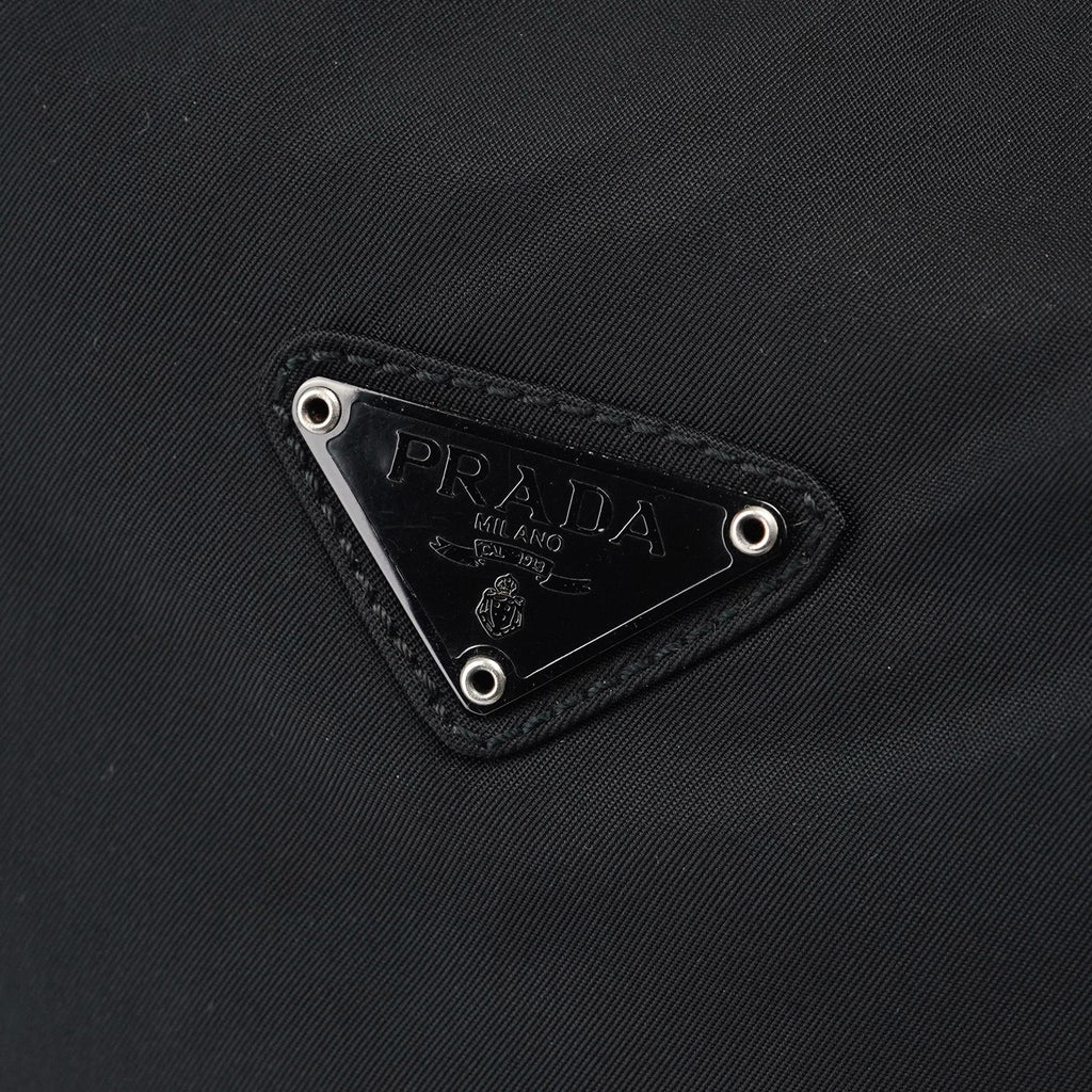 Black Tessuto Spazzolato Hobo Shoulder Bag