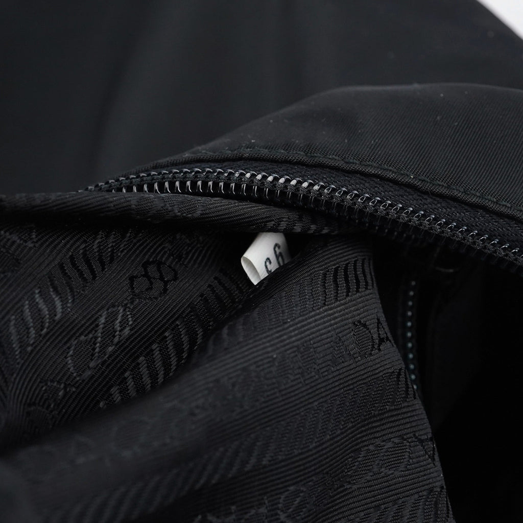 Black Tessuto Spazzolato Hobo Shoulder Bag