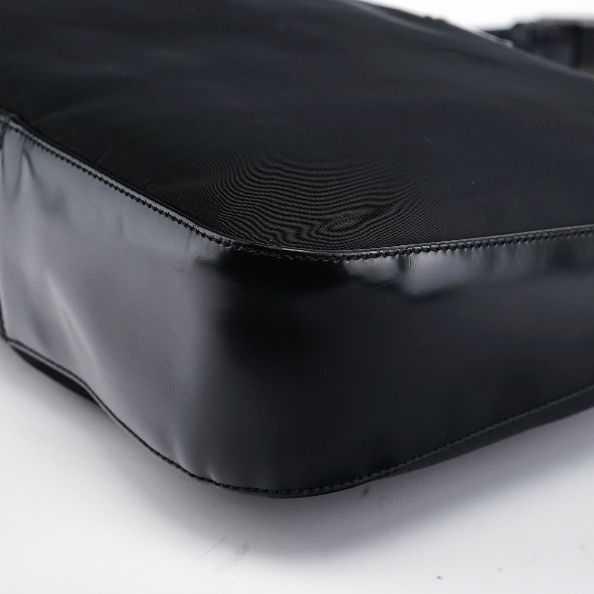 Black Tessuto Spazzolato Hobo Shoulder Bag