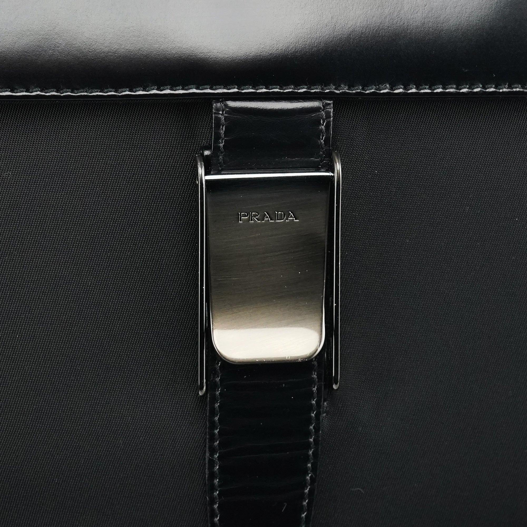 Black Tessuto Spazzolato Nylon Shoulder Bag