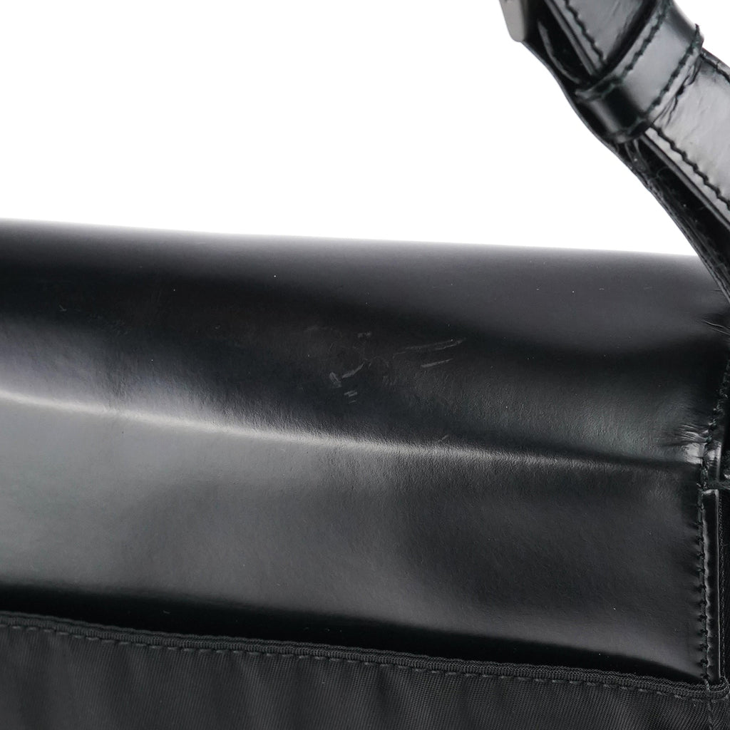 Black Tessuto Spazzolato Nylon Shoulder Bag