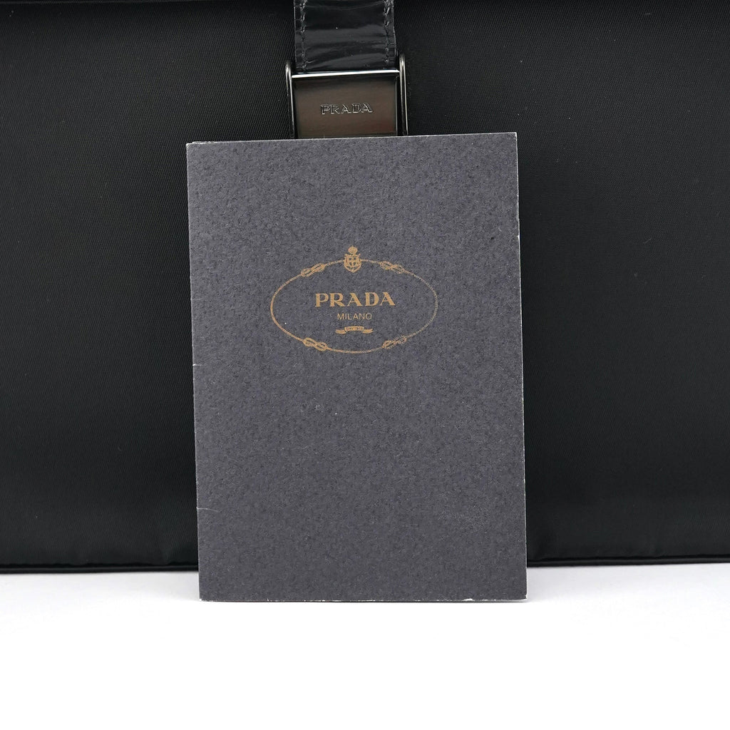 Black Tessuto Spazzolato Nylon Shoulder Bag