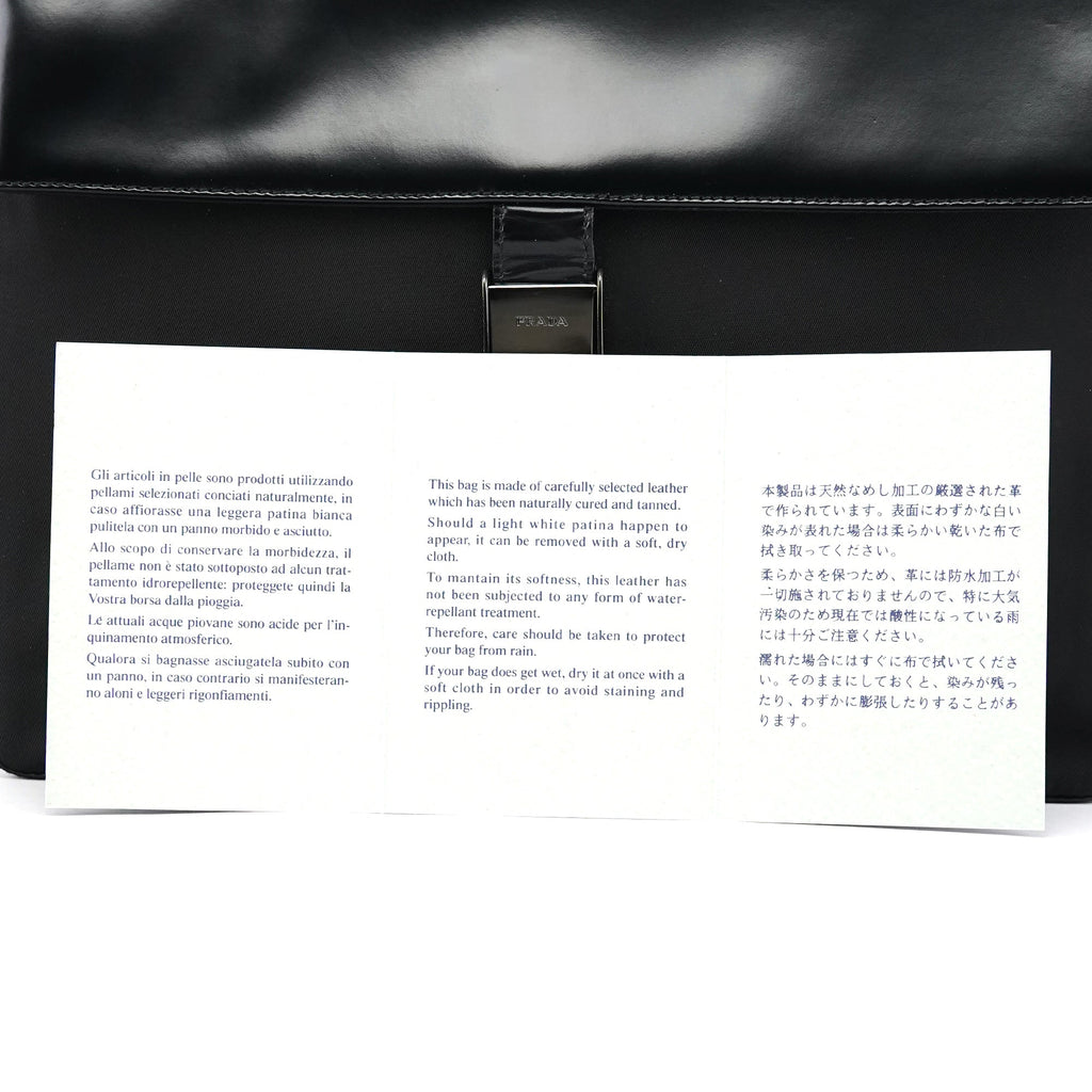 Black Tessuto Spazzolato Nylon Shoulder Bag