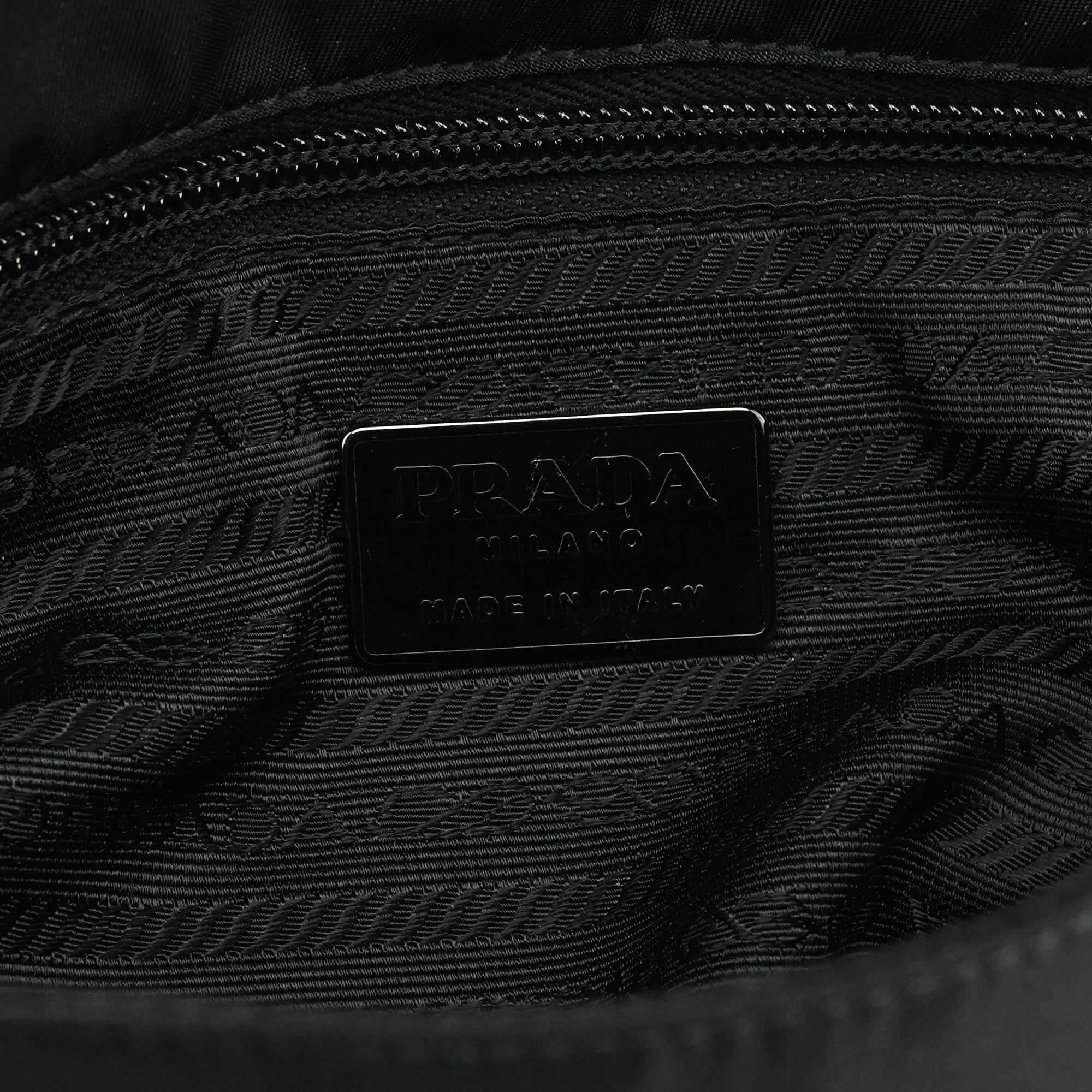 Black Tessuto Spazzolato Nylon Shoulder Bag
