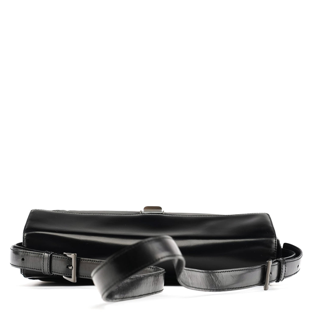 Black Tessuto Spazzolato Nylon Shoulder Bag