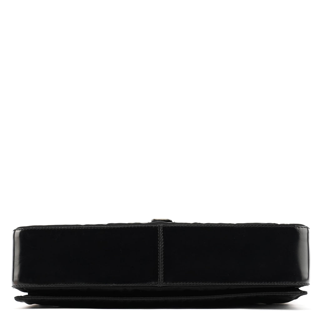 Black Tessuto Spazzolato Nylon Shoulder Bag